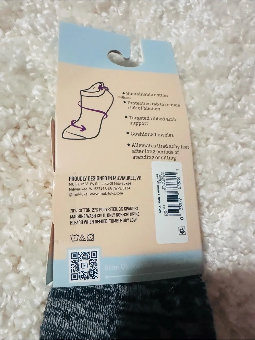 Muk Luks✨🖤🤍Black & White Ankle Sock 3-Pack